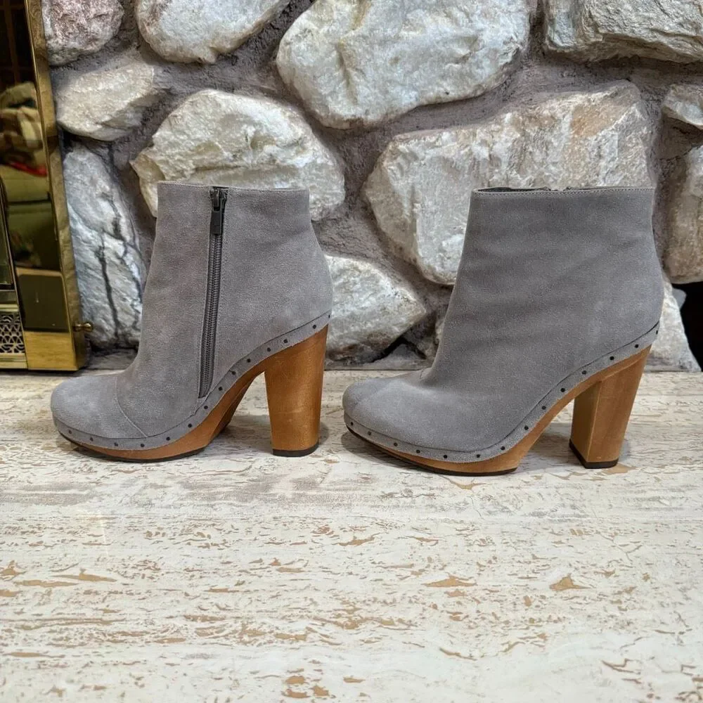Joie Dewitt ankle boot grey size 9/39 Boho 70s hippie